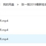 张一指2019最新姓名学VIP课程录像视频47集