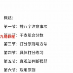 曲炜高徒刘晓铭八字命理喜忌用神取用实战班，2020年最新8课视频！