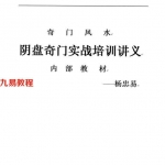 杨忠易阴盘奇门实战培训讲义.pdf 174页高清电子版 百度云