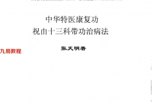张天明祝由十三科带功治病+特医治病+信息带功 3册pdf 百度云下载!