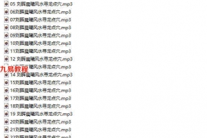刘晖2012年元月1日班晨曦风水寻龙点穴录音+资料 百度云下载!