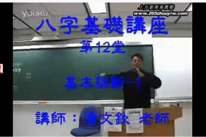 潘文钦-台湾八字基础课程一柱论命19集视频       百度云下载！