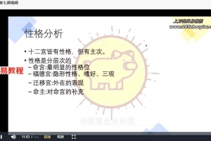 猪猪金水2022年春季紫微斗数亲授班16集视频 百度云下载!