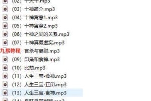 盲派命理东焱老师录音课程16集+资料 百度云下载！