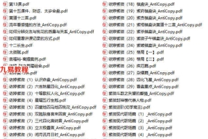 依婷2022年系统班讲课记录100多个文件资料pdf 百度云下载!