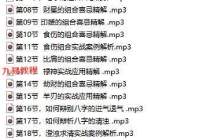 高德臣盲派八字弟子班十神精讲课程录音+文档pdf 百度云