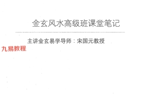 宋国元金玄风水高级班笔记上下册pdf 约455页 百度云下载!