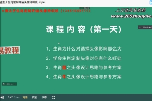 拂尘子生肖定制开运头像特训班视频5集 百度云下载!
