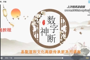 周盛渲《数字神断高级课程》22集视频 百度云下载!