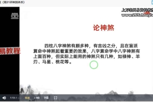 冯嘉茗四柱八字传命统理从零础基到实践 传统四柱精讲课程31集视频
