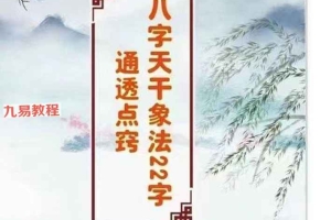 八字干支象法22字通透点窍PDF电子书 百度云下载!