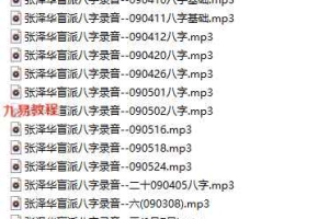 张泽华盲派八字进阶教程录音21集+教学资料pdf 百度云下载!
