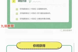 《轩辕柔身二十四式导引功》课程视频30集 百度云下载！