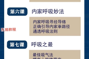 姜书洋-内功真诠课程视频12集 百度云下载!