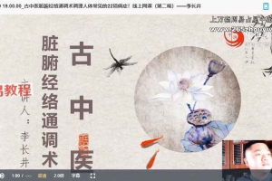 李长井 古中医脏腑经络通调术调理人体常见的22项病症视频3集