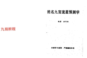 余作柏《姓名九宫流星预测学》pdf 247页 百度云下载!