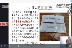 高晓尚 非物质文化遗产-循经刺络疗法精品课视频4集 百度云