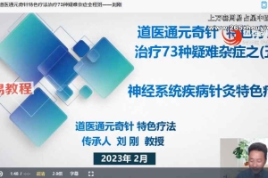刘刚道医通元奇针特色疗法治疗73种疑难杂症全程班视频 百度云