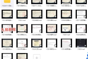 拾易六爻初级视频18集+高级视频 44集+老版高级 百度云下载！