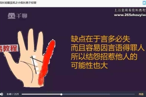 【无为子掌纹学】掌纹手木目的运势密码 视频22集 百度云下载!