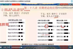 曾勇曾氏易学六爻理论与应用课讲义视频242集 百度云下载！
