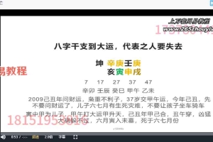 玄珠门八字课程视频18集 百度云下载!