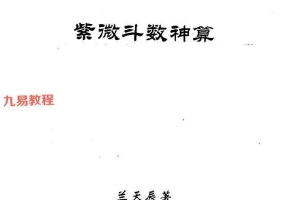 蓝天辰:紫微斗数神算pdf 05年最新函授资料 86页 百度云下载!