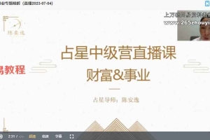 陈安逸占星格局超车营视频27集 百度云下载!