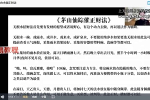 道家祝由术入门 班 11集视频【原版】百度云下载！