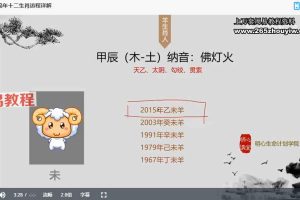 2024明心甲辰流年十二生肖运程详解视频一集 百度云免费下载!