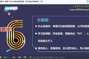 数字心理解读师初级班视频19课24集 百度云下载!