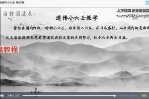 白静羽 白道长 道传小六壬21集视频 百度云下载！