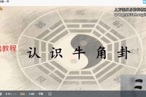 志航老师《牛角灵卦测算法视频直播课》5节 百度云下载！