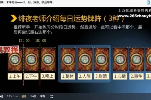 绯夜 塔罗牌解析人生全程班视频 百度云下载!