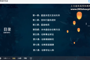 William本命占星进阶速成班视频8集 百度云下载！