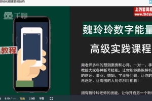魏玲玲数字改运学 高级实践课程12集视频 百度云下载!