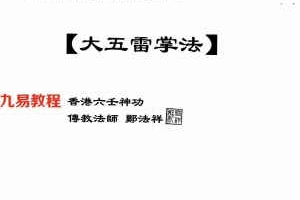 大五雷掌法.pdf 掌心雷口诀和画法 百度网盘下载！