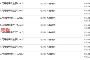 阎子龙 用丹道解读庄子+论语精讲(学而篇)录音 百度云免费下载!