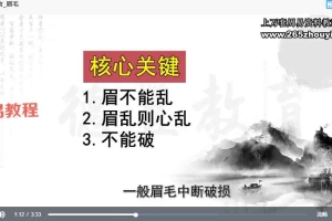 王金木面相识人术（人脸大数据分析）视频13集 百度云下载！