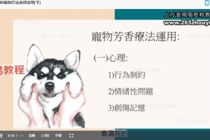 宠物芳疗 初阶-LEVEL1课程视频10集 百度云下载!