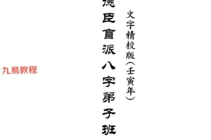 高德臣盲派八字壬寅年弟子班文字版.pdf 448页 百度云下载！