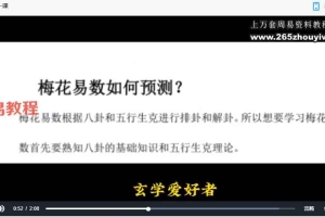 黑耀梅花易数课程视频12集 百度云下载!