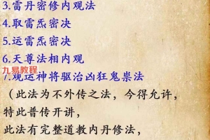 南笙~上清灵宝天尊梵炁金雷内观丹法视频一集+课件 百度云下载！