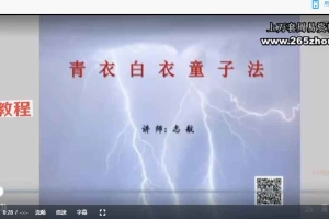 志航-青衣白衣童子法视频6集+资料pdf 百度云下载！