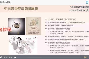 中医芳疗技能课视频87集 百度云下载！